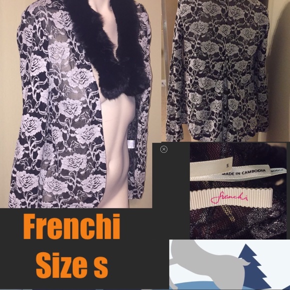Frenchi Tops - FRENCHIE CARDIGAN WITH  FLORAL DESIGN SIZE S.🌹